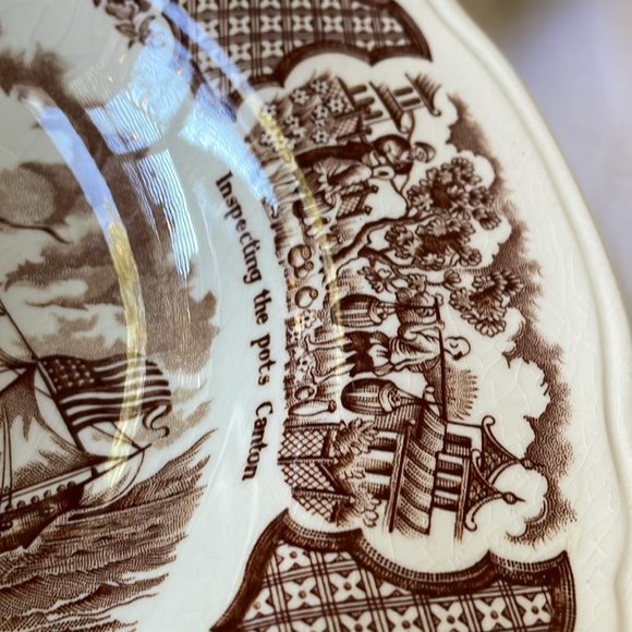 2 Alfred Meakin Fair Winds Staffordshire England Brown european soup bowls - Picture 5 of 10